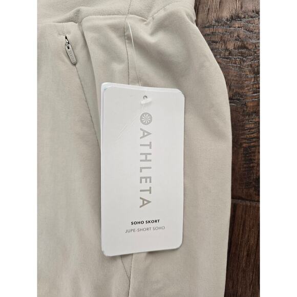 NWT Athleta Soho Skort Jupe Short mini Bone Beige Plus Size 24 active - Picture 6 of 10